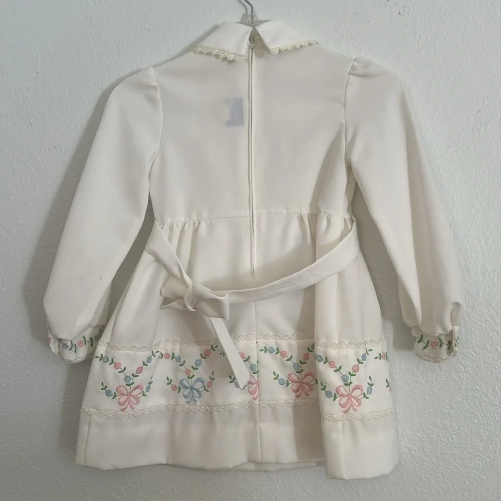Designers Collection by Doree Selevan of Dorissa Girl White Embroidered Dress 6X